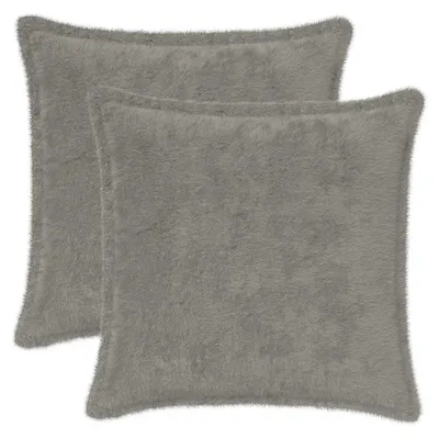 Productafbeelding van vidaXL Kussenhoezen, 2 stuks, houtlook, lichtgrijs, 45 x 45 cm