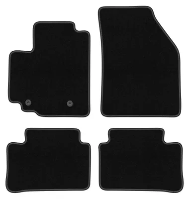 Produktbild von Velours-Fußmatten für Opel Agila B 2008-2014 (Schrägheck) – 4-tlg, Schwarz, passgenau – Wielganizator BASIC