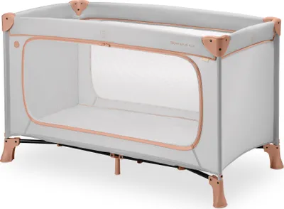 Produktbild von Hauck Kinderreisebett Dream N Play Plus mit Transporttasche und Großen Schlupf zum Spielen, Klein Zusammenklappbar, Dusty Cork