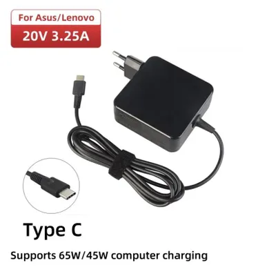 Produktbild von 65 W Typ C 20 V 3,25 A 45 W USB-C-Telefon-PD-Laptop-Wandladegerät Netzteil
