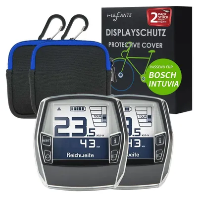Produktbild von Displayschutzhülle mit Neoprentasche für Bosch Intuvia E-Bike 2er Set Transparent Wasser- & Stoßfest