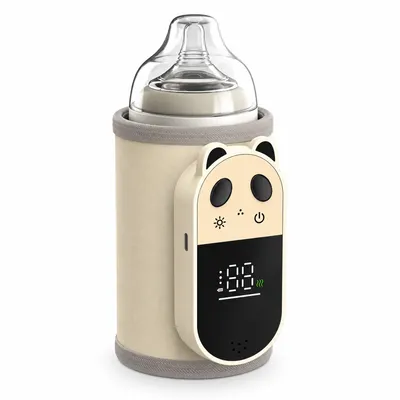 Produktbild von Tragbarer Flaschenwärmer mit Akku 8000 mAh, 360° Baby Flaschenwärmer, 6 Temperaturstufen, LCD Display, USB-C