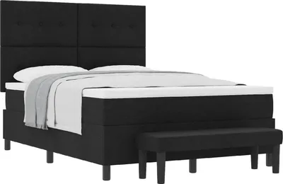 Immagine prodotto di vidaXL Letto a molle con testiera nero 160 x 200 cm in tessuto