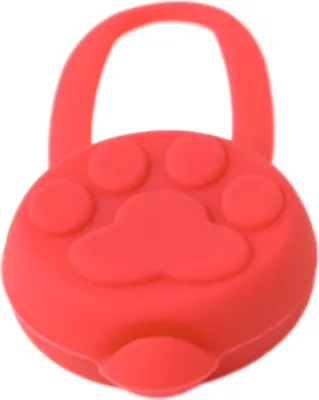 Produktbild von PRECORN LED Silikon Leuchtanhänger inkl. Batterie Leuchthalsband Halsband für Hund Haustier Katze uvm. Led Hundehalsband in rot