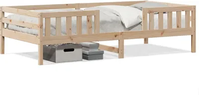 Image de vidaXL Lit en bois massif sans matelas 90x190 cm pin