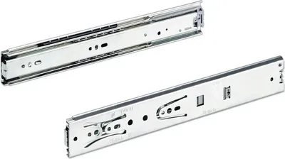 Zdjęcie produktu dla Szyna do szuflad z pełnym wysuwem 300 mm z amortyzacją, chromowana 9126918, 2 sztuki