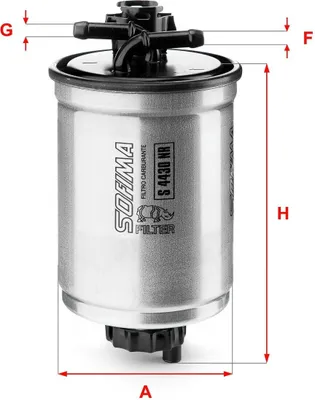 Produktbild von Kraftstofffilter SOFIMA S 4430 NR für FORD GALAXY (WGR) Filtereinsatz