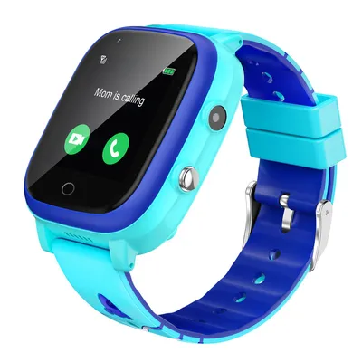Image de T5 4G Smartwatch pour enfants avec caméra GPS 2 voies voix & vidéo appel SOS pour 4-12 ans anniversaire enfant bleu
