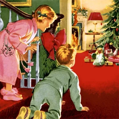 Immagine prodotto di 20 tovaglioli Vintage Children - Bambini a Natale Vintage 33x33 cm