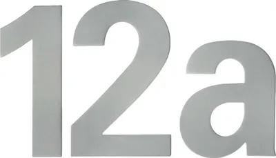 Produktbild von Format Hausnummer  8  inkl. Dübel und Schrauben 150mm ER matt