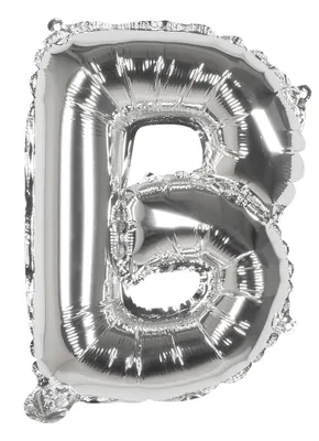 Produktbild von Folienballon silber 36 cm Buchstabe B
