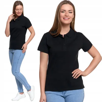 Produktbild von Damen-Poloshirt aus Baumwolle mit Kragen, MORAJ XL, SCHWARZ