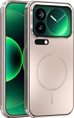 Image de Coque magnétique pour Xiaomi 17 Pro, coque mate PC+TPU avec protection des lentilles, coque résistante aux chocs avec dissipation thermique Or
