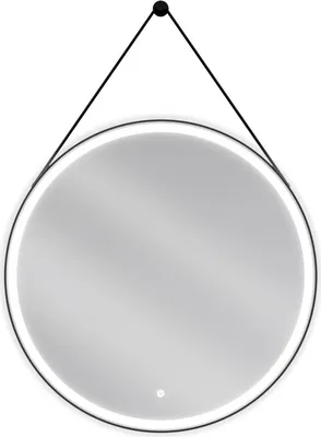 Zdjęcie produktu dla Mexen Reni lustro łazienkowe podświetlane, okragłes 80 cm, LED 6000K, antypara, rama czarna - 9812-080-080-611-70
