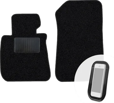 Produktbild von moto-MOLTICO Vorne Fußmatten Auto Velours Autoteppiche Schwarz Automatten Set 2-teilig passend für BMW 3er E90 E91 2005-2012