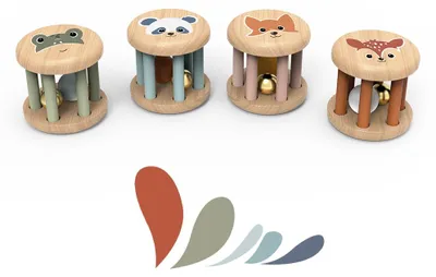 Produktbild von Speedy Monkey HolzrasselBabyspielzeug 0-2 Jahre mehrfarbig