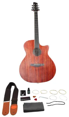 Image de Guitare acoustique 40 pouces, guitare folk, instruments de musique, cadeau pour enfants, débutants, marron