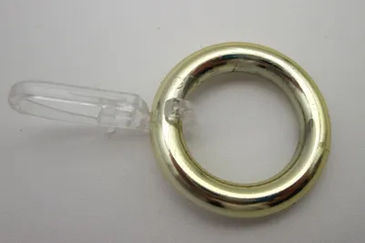 Produktbild von 4 Stück Kunststoffringe mit Faltenhaken Messing Stil Ø 12-14 mm
