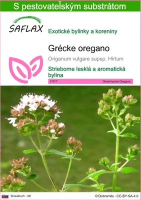 Obrázok produktu pre SAFLAX - Grécke oregano - Origanum vulgare supsp. Hirtum - 600 Semená - S pestovateľským substrátom bez klíčkov