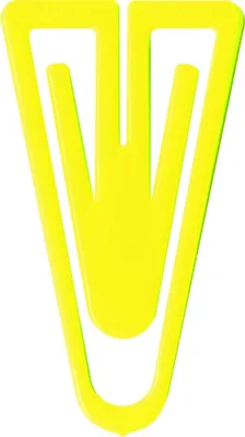 Produktbild von Büroklammern Plastiklips 60mm VE=10x100 Stück hellgelb