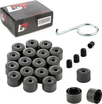 Produktbild von 20x Radschraubenkappen diebstahlhemmend 17 mm schwarz für AUDI PORSCHE