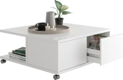 Produktbild von Couchtisch >TWIN 1< in weiß - 70x36x70cm (BxHxT)