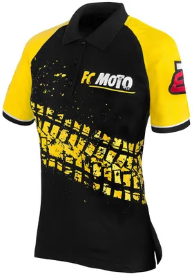 Zdjęcie produktu dla FC-Moto Corp damska koszulka polo, czarny/żółty, XL