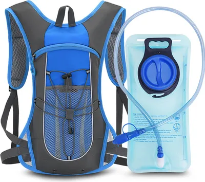Produktbild von Grafner® Trinkrucksack Trinkblase wasserdicht 420D Nylon BPA-frei 2 Liter