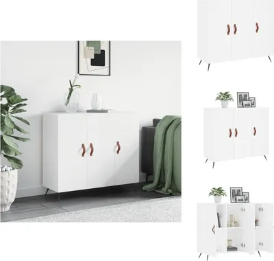 Obrázok produktu pre vidaXL Príborník biely 90x34x80 cm materiál na báze dreva - Príborníky