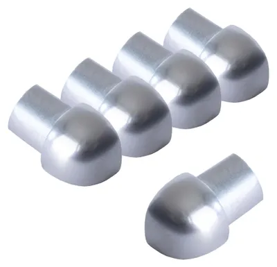 Produktbild von Dalsys 5x Außeneck Viertelkreisprofil 8mm Chrom glänzend