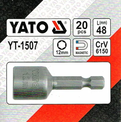 Produktbild von Steckschlüssel 12mm Stecknuss Magnetisch 6-kant Nuss Bit 1/4" für Akkuschrauber