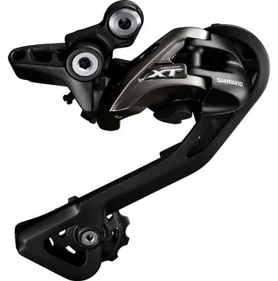Produktbild von Shimano Schaltwerk Deore XT 11V RD-M8000 langer Käfig schwarz.