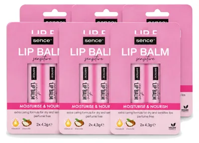Zdjęcie produktu dla 6 sztuk balsamu do ust Sence – nawilża i pielęgnuje – zestaw ekonomiczny