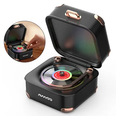 Produktbild von Retro-Bluetooth-Lautsprecher mit RGBTragbarer Bluetooth Speaker, Musikbox, für Handy, Schreibtisch, Zuhause, Büro, Outdoor und als Geschenk