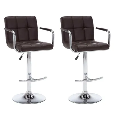 Obrázek produktu pro vidaXL Barová židle 2 ks hnědá koženka