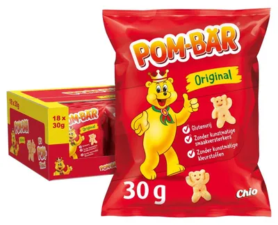 Produktbild von Chio PomBar Kartoffelsticks, 18 x 30 g – Knuspriger Snack für unterwegs