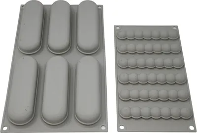 Produktbild von Silikomart 25.284.13.0065 KIT CHIC, Eclair Silikonform, Backform, Backformen