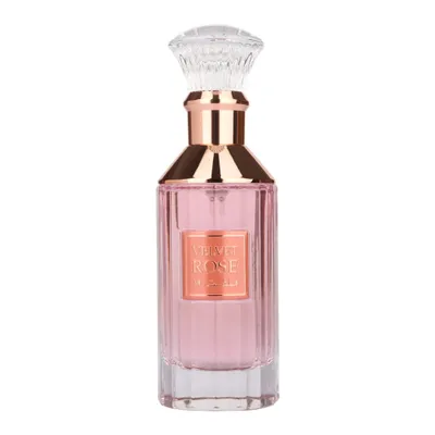 A bottle of Lattafa Velvet Rose Eau de Parfum unisex 100 ml.