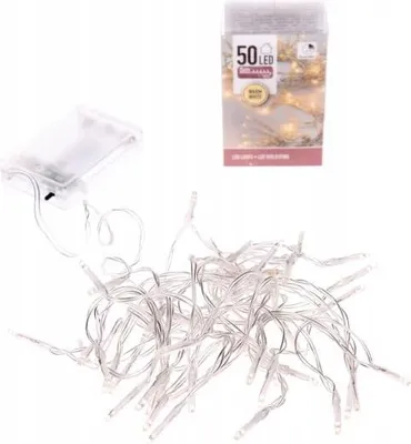 Produktbild von Weihnachtsbaum Lichterkette warm weiß 50 LED 5m