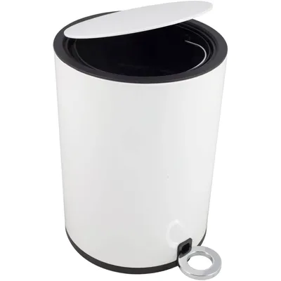 Produktbild von Kosmetikeimer - Poppis Mülleimer 3l mit Softclose-System - Badeimer mit Absenkautomatik (Weiß 3 Liter)