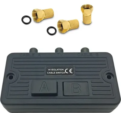 Produktbild von ARLI Antennen Umschalter für BK- und SAT-Anlagen + 3x F-Stecker vergoldet