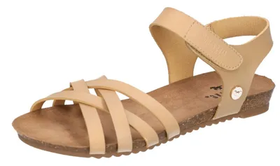 Produktbild von Mustang Damen Sandale Flechtoptik Klett Korkoptik 1307-811, Größe:40 EU, Farbe:Beige