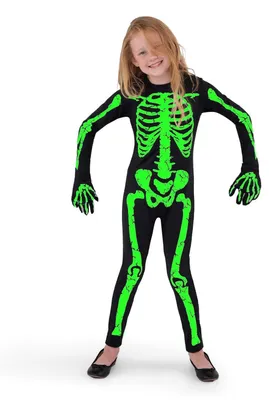 Halloween-Skelettkostüm für Kinder, Mädchen, Cosplay, Gr. Large (10-12 Jahre)