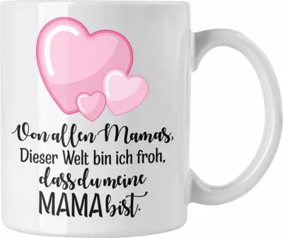 Produktbild von Trendation - Beste Mutter Mama Tasse Geschenk von Tochter zum Geburtstag Weihnachten Kaffeetasse Lustig Geschenke Muttertag Muttertagsgeschenk (Weiß)