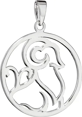 Produktbild von NKlaus 21mm Kettenanhänger Sternzeichen Widder 925 Silber Anhänger Zodiac Horoskop 14132