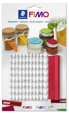 Produktbild von STAEDTLER FIMO 8700 09 Stempelset mit Kunststoffaufnahme und 88 Zeichen
