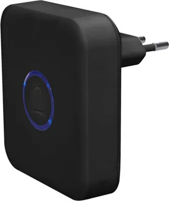 Produktbild von Solight Funk-Türklingel, batterielos, für Steckdose, 150 m, schwarz, Lerncode