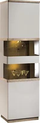 Produktbild von Klassische Schrank Bücherschrank Bücherregal Vitrine Vitrinenschrank Glasschrank
