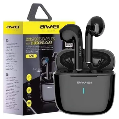 Zdjęcie produktu dla Awei Słuchawki Bluetooth 5.0 T26 Tws + Stacja Dokująca Czarny/Black