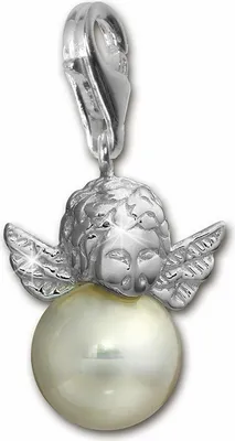 Produktbild von SilberDream Charm Schmuck Armband Anhänger Engel Perle 925 Echt Silber FC243W